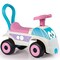 Dolu: Walk & Drive Foot to Floor Car - White & Pink - Ride-On Toy Vehicle, Horn, Storage Seat, Push-Pull Handle, Indoor-Outdoor Play, Toddlers 12mo+